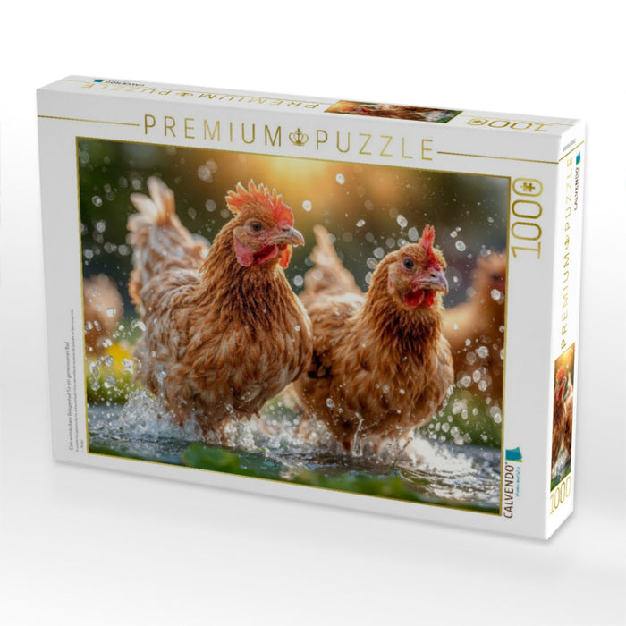 Eine wunderbare Gelegenheit für ein gemeinsames Bad - CALVENDO Foto-Puzzle'