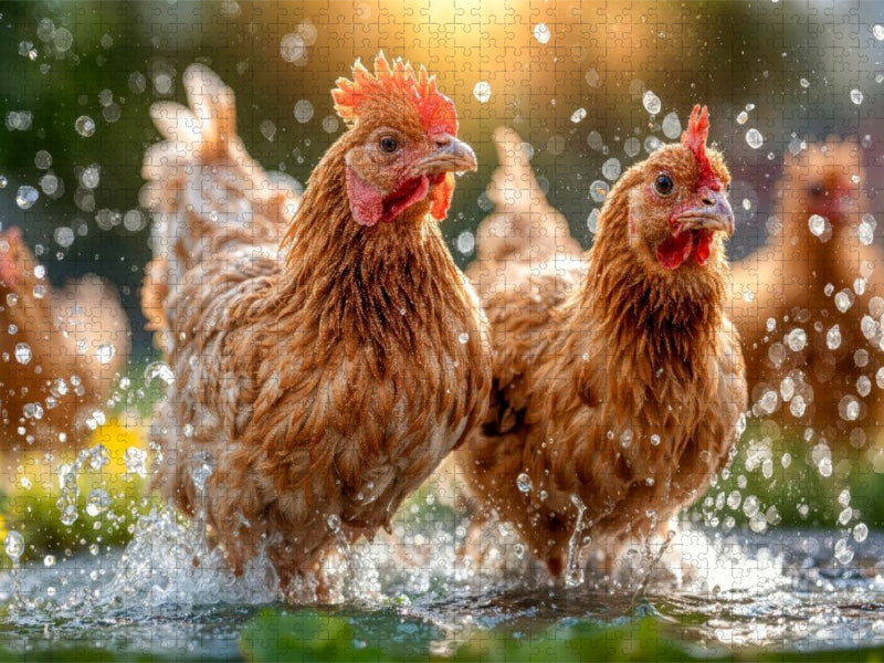 Eine wunderbare Gelegenheit für ein gemeinsames Bad - CALVENDO Foto-Puzzle'