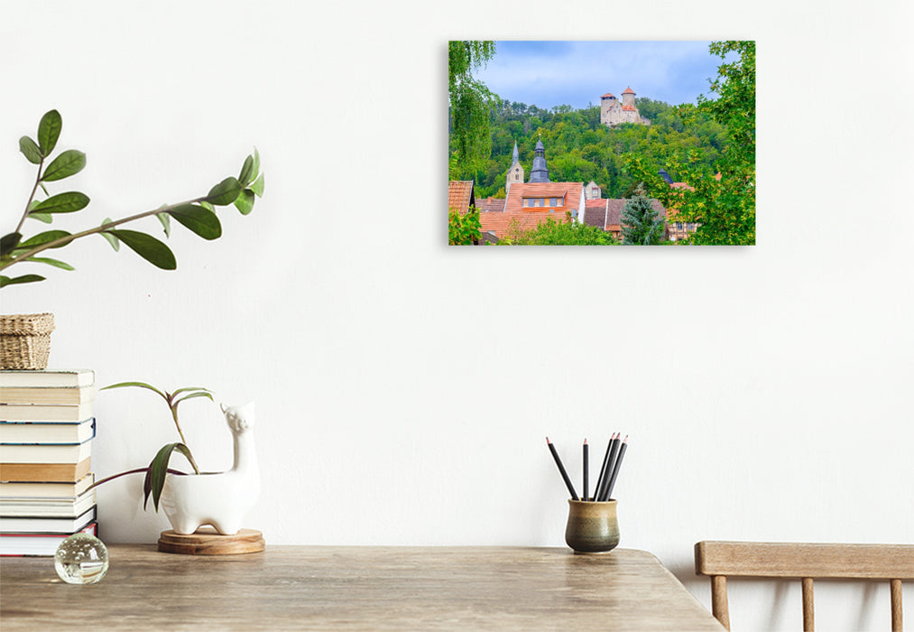 Premium Textil-Leinwand Treffurt Burg Normannstein