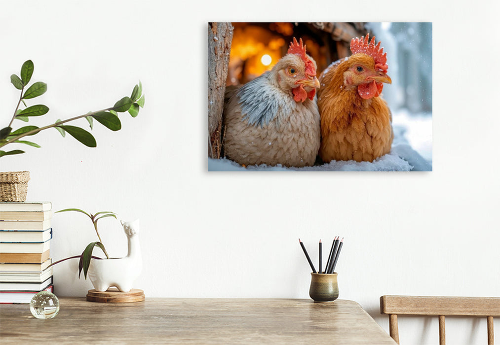 Premium Textil-Leinwand Bald ist Weihnachten