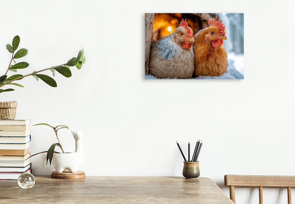 Premium Textil-Leinwand Bald ist Weihnachten