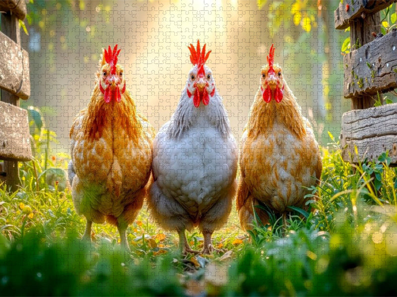 Drei, die gemeinsam auf Entdeckungstour gehen - CALVENDO Foto-Puzzle'