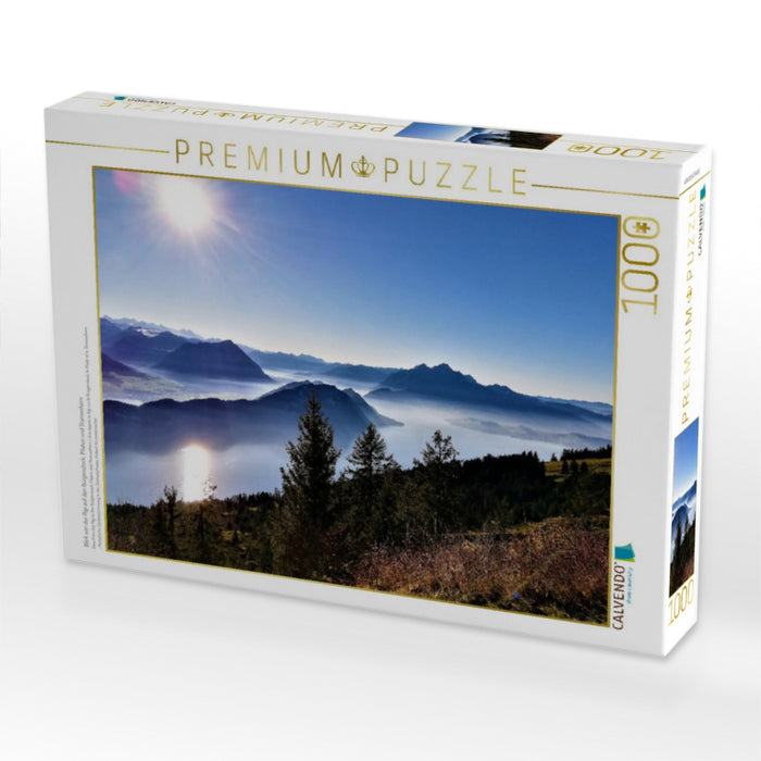 Blick von der Rigi auf den Bürgenstock, Pilatus und Stanserhorn - CALVENDO Foto-Puzzle'