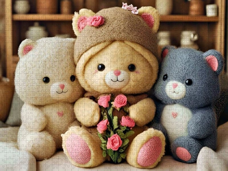 Komm kuscheln – ich bring die Wärme mit. - CALVENDO Foto-Puzzle'