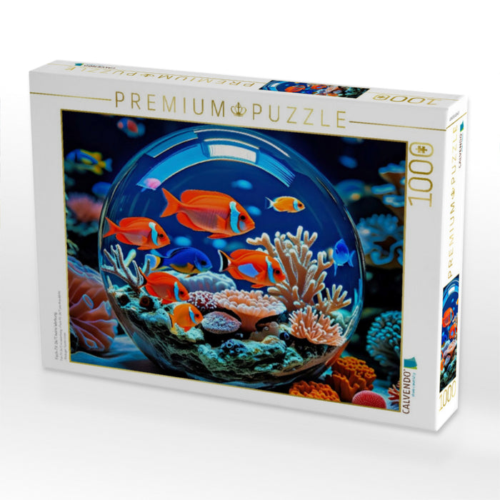 Fisch-TV: 24/7, keine Werbung. - CALVENDO Foto-Puzzle'