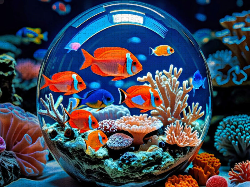 Fisch-TV: 24/7, keine Werbung. - CALVENDO Foto-Puzzle'