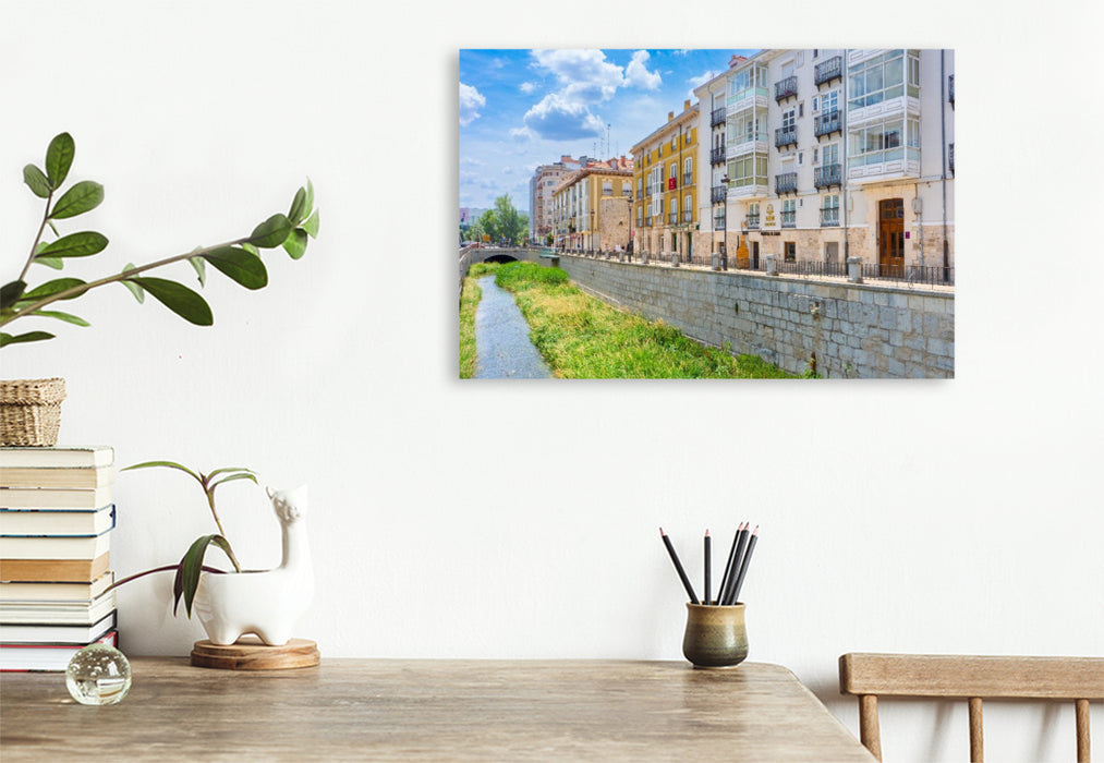 Premium Textil-Leinwand Calle San Lesmes