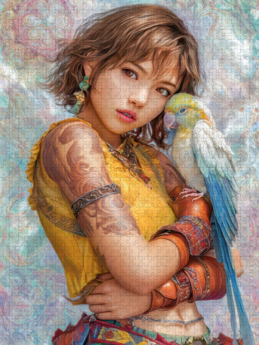 Taatoo Frauen in Manga-Ästhetik - CALVENDO Foto-Puzzle'