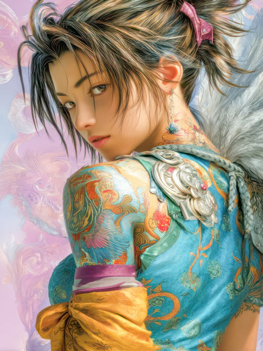 Taatoo Frauen in Manga-Ästhetik - CALVENDO Foto-Puzzle'
