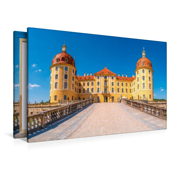 Premium Textil-Leinwand Schloss Moritzburg