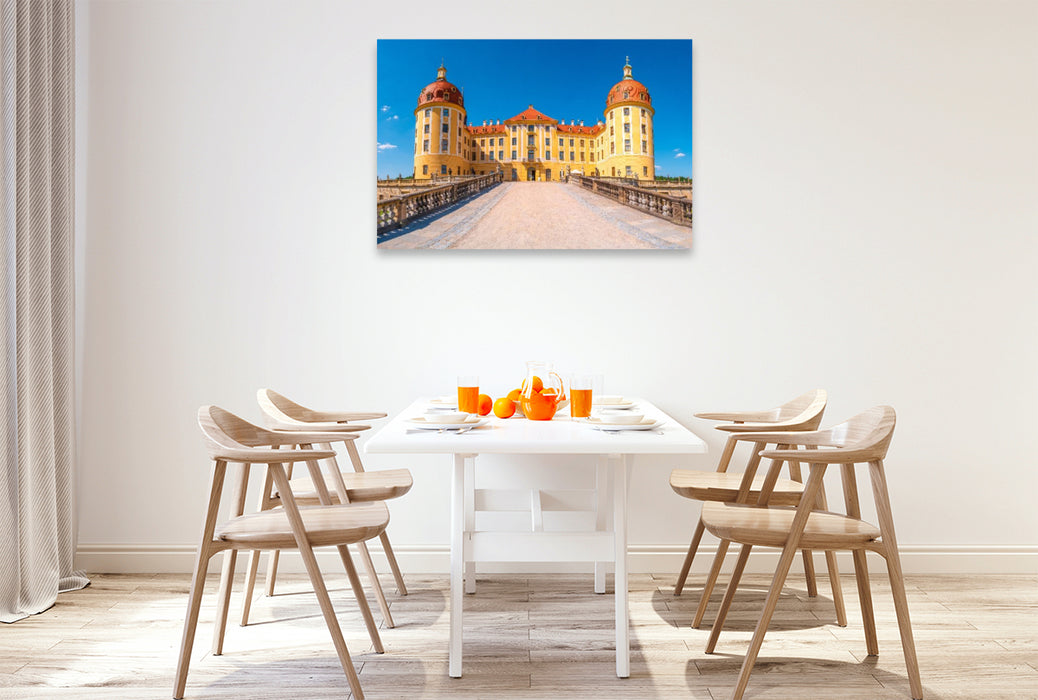 Premium Textil-Leinwand Schloss Moritzburg