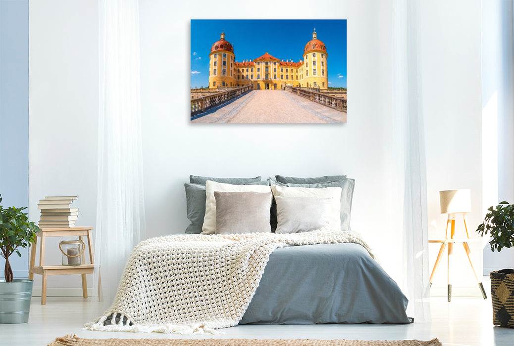 Premium Textil-Leinwand Schloss Moritzburg