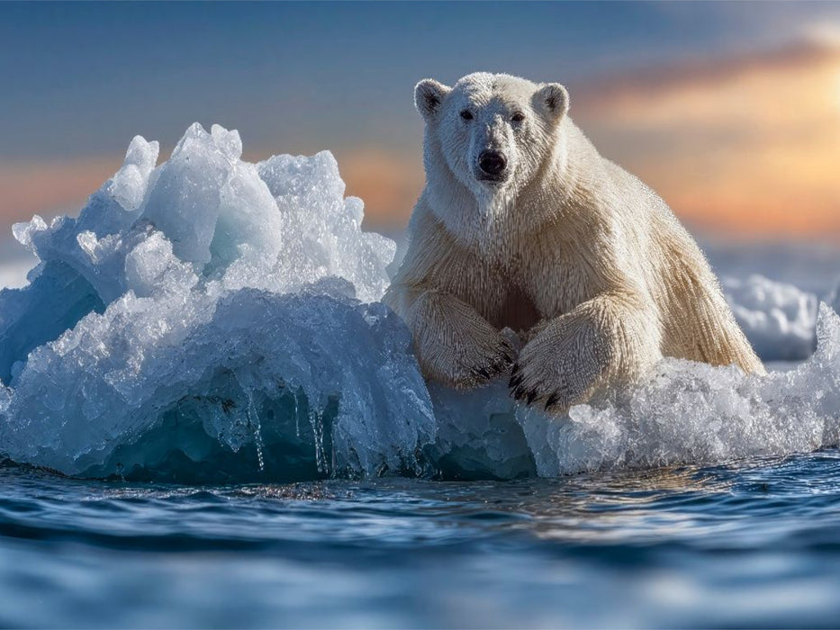 Auf einer Eisscholle treiben lassen - CALVENDO Foto-Puzzle'