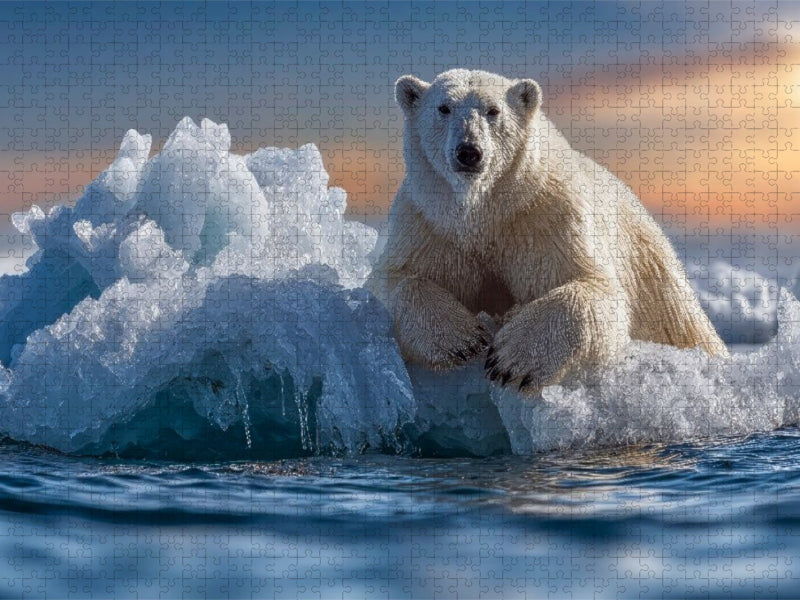 Auf einer Eisscholle treiben lassen - CALVENDO Foto-Puzzle'