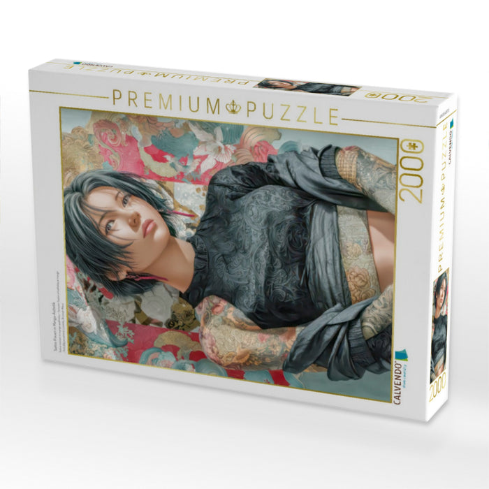 Taatoo Frauen in Manga-Ästhetik - CALVENDO Foto-Puzzle'