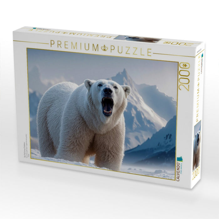 Der Ruf eines Eisbären - CALVENDO Foto-Puzzle'