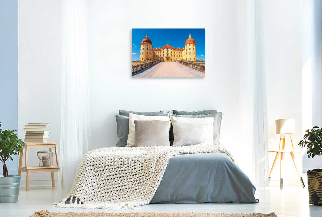 Premium Textil-Leinwand Schloss Moritzburg