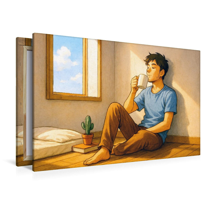 Premium Textil-Leinwand Reduziere dein Leben auf das Wesentliche