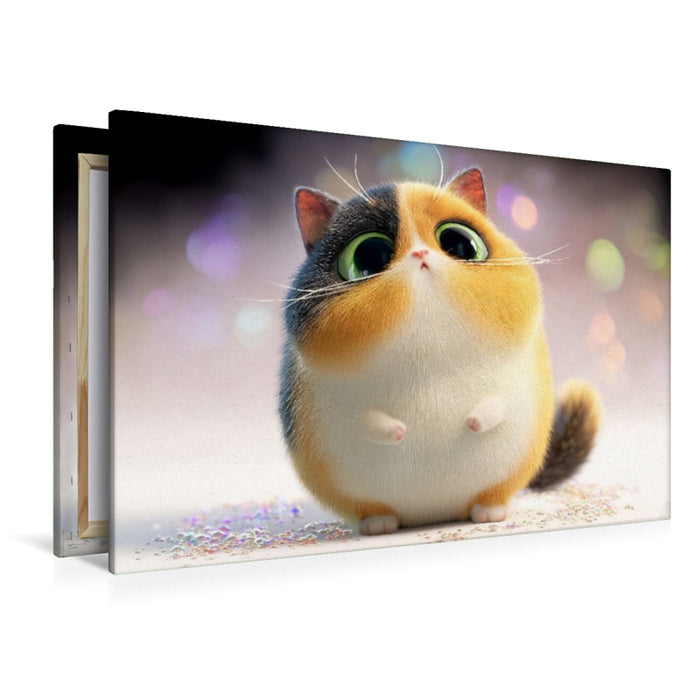 Premium Textil-Leinwand Ein Motiv aus dem Kalender Katzenhumor im Blick