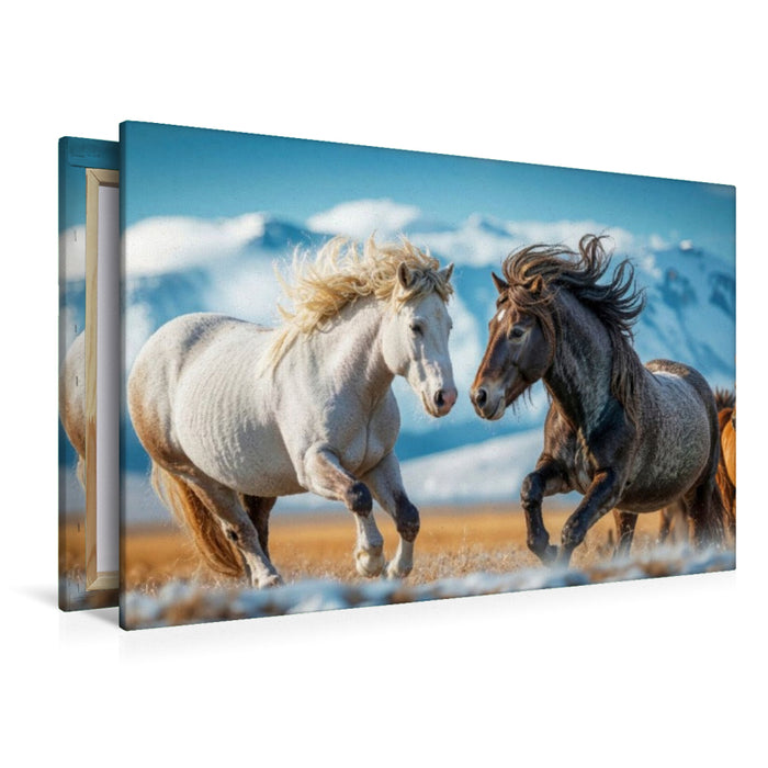 Premium Textil-Leinwand Kräfte messen