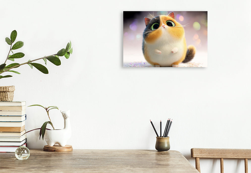 Premium Textil-Leinwand Ein Motiv aus dem Kalender Katzenhumor im Blick