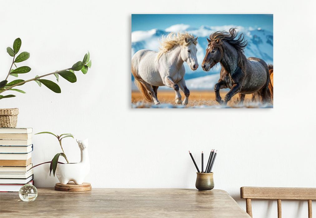 Premium Textil-Leinwand Kräfte messen