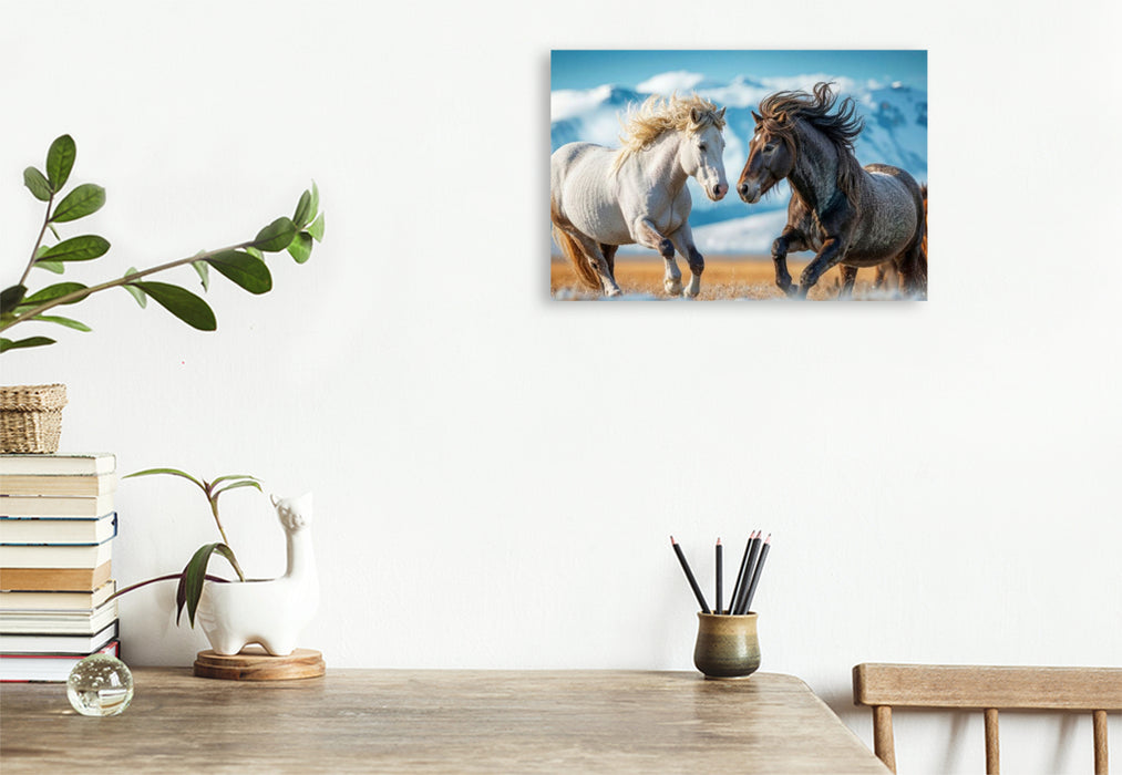 Premium Textil-Leinwand Kräfte messen