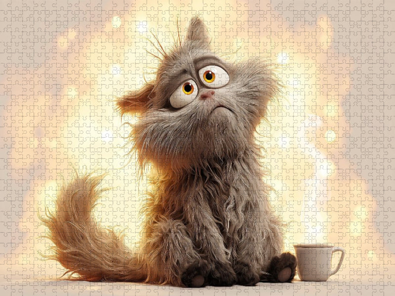 Ein Motiv aus dem Kalender Katzenhumor im Blick - CALVENDO Foto-Puzzle'