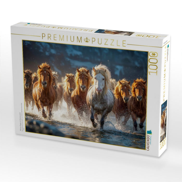 Mähnen fliegen im Sommerwind - CALVENDO Foto-Puzzle'