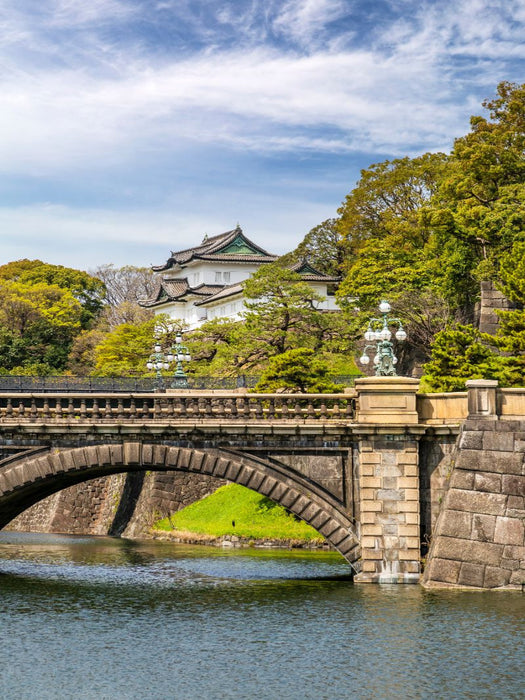 Idyllische Seimon Ishibashi und Nijubashi mit Wachturm vom Kaiserpalast - CALVENDO Foto-Puzzle'