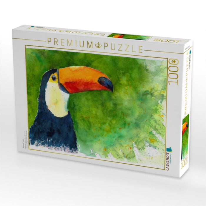 Aquarell Tukan - CALVENDO Foto-Puzzle'