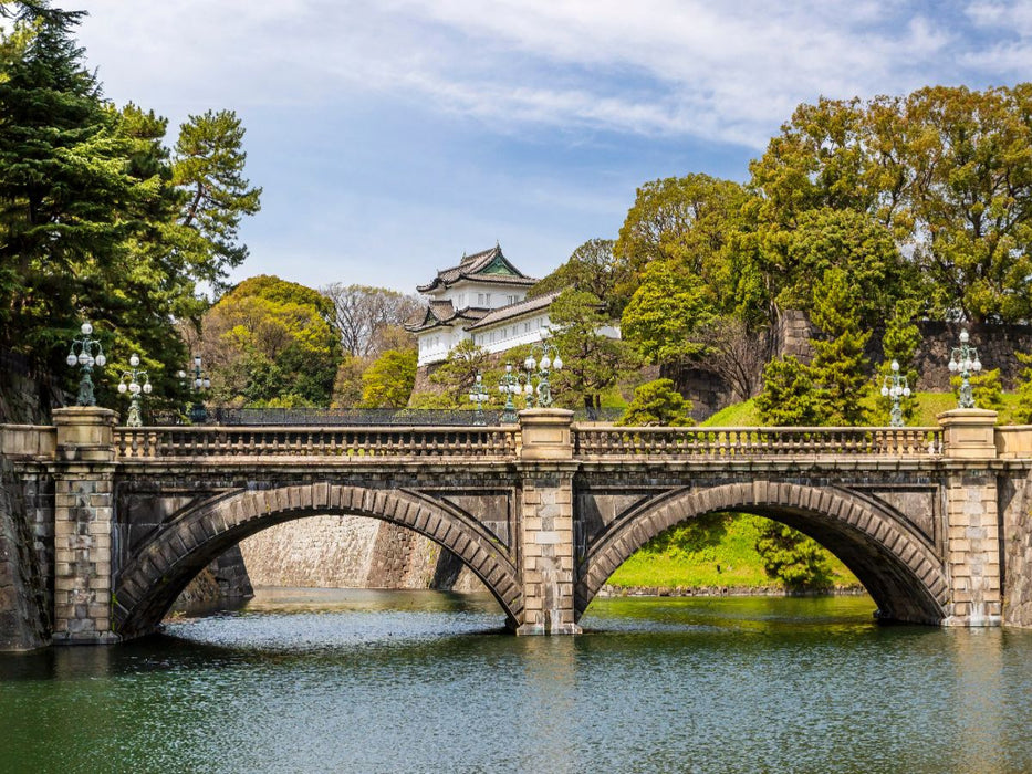 Seimon Ishibashi und Nijubashi vor Wachturm des Kaiserpalastes - CALVENDO Foto-Puzzle'