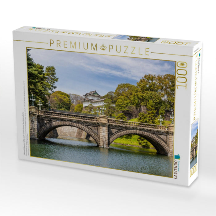 Seimon Ishibashi und Nijubashi vor Wachturm des Kaiserpalastes - CALVENDO Foto-Puzzle'