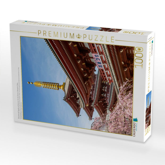 Bezaubernde Pagode und Hozomon Tor des Senso-ji-Tempels in Tokio - CALVENDO Foto-Puzzle'