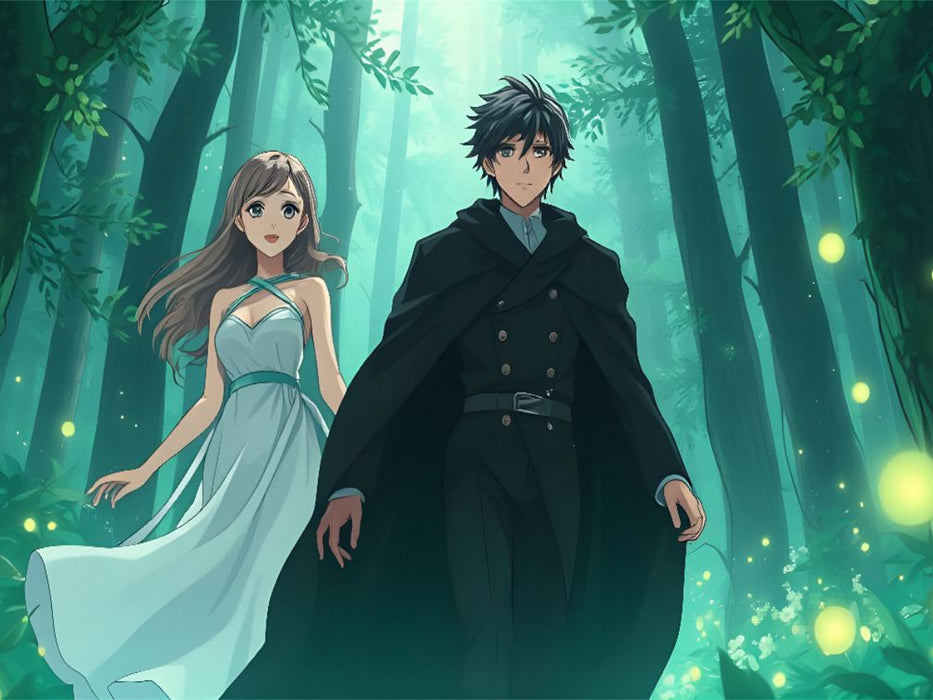 Der Wald der flüsternden Lichter - CALVENDO Foto-Puzzle'