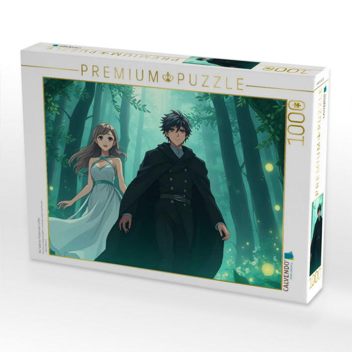 Der Wald der flüsternden Lichter - CALVENDO Foto-Puzzle'