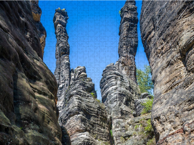 Sächsische Schweiz - Klettergebiet Bielatal - CALVENDO Foto-Puzzle'