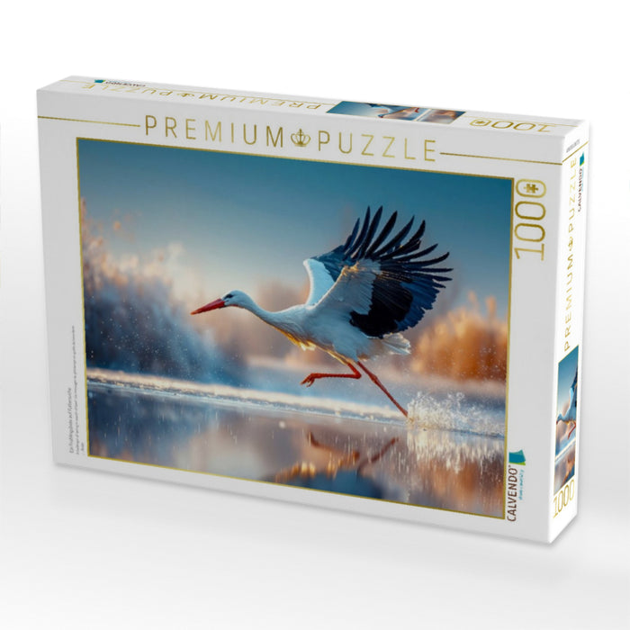 Ein Frühlingsbote auf Futtersuche - CALVENDO Foto-Puzzle'