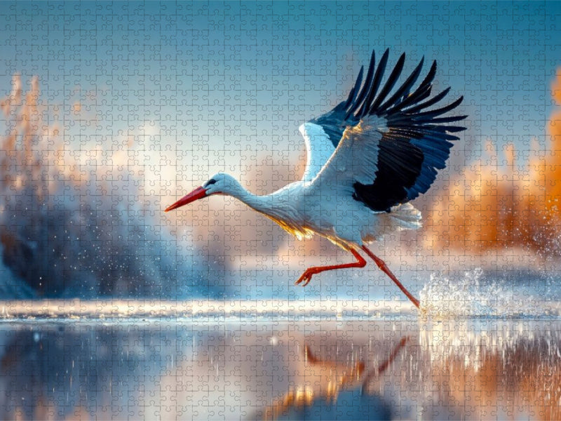 Ein Frühlingsbote auf Futtersuche - CALVENDO Foto-Puzzle'