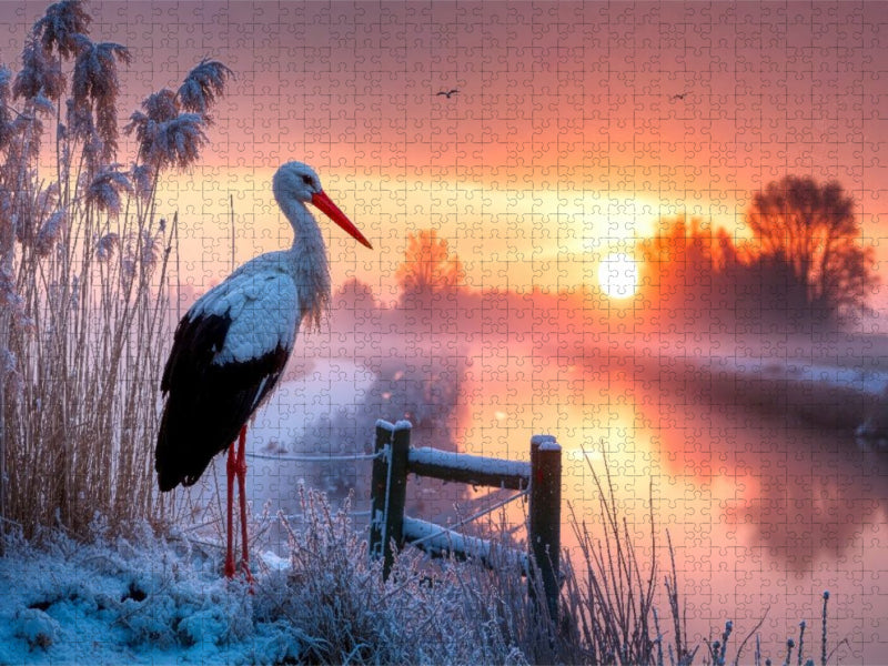 Am stillen Flussufer - CALVENDO Foto-Puzzle'