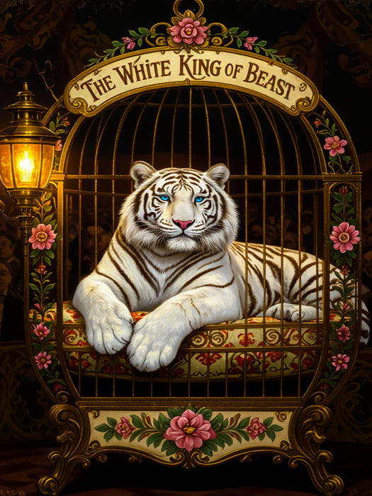 Der Albino Tiger - CALVENDO Foto-Puzzle'