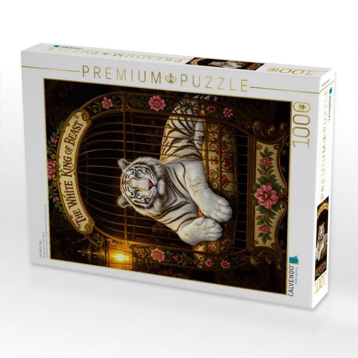 Der Albino Tiger - CALVENDO Foto-Puzzle'