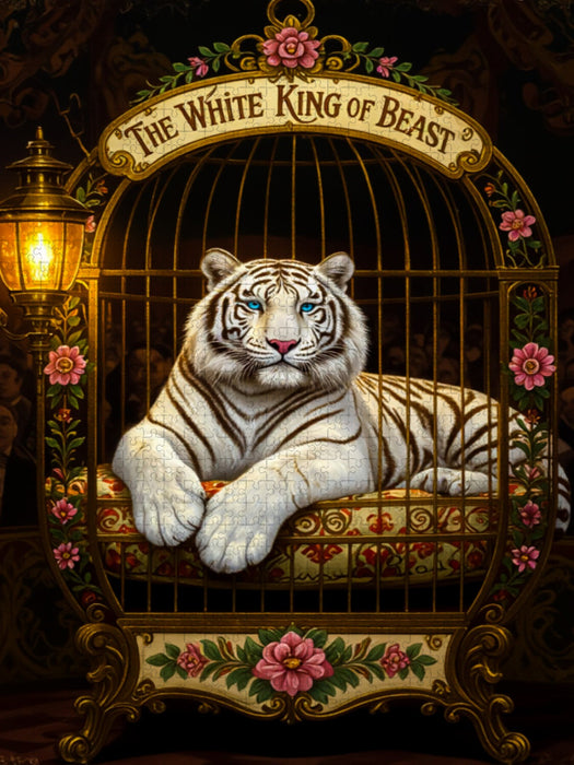 Der Albino Tiger - CALVENDO Foto-Puzzle'