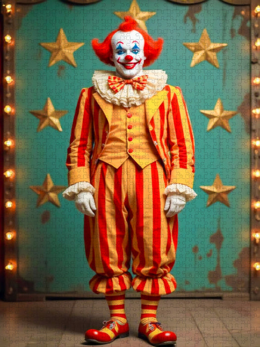 Der Clown mit buntem Kostüm - CALVENDO Foto-Puzzle'