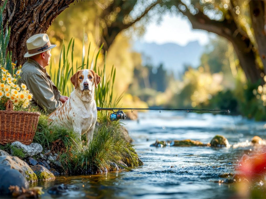 Angler mit Hund - CALVENDO Foto-Puzzle'