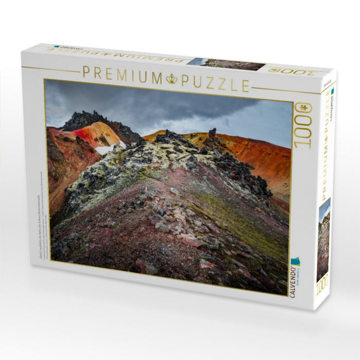 Island, Lavafeld in der Nähe des Vulkans Brennisteinsalda - CALVENDO Foto-Puzzle'