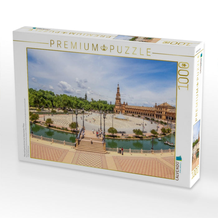 Plaza de España ist einer der bekanntesten Plätze - CALVENDO Foto-Puzzle'