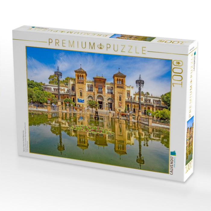 Kleiner Teich im Park Maria Luisa - CALVENDO Foto-Puzzle'