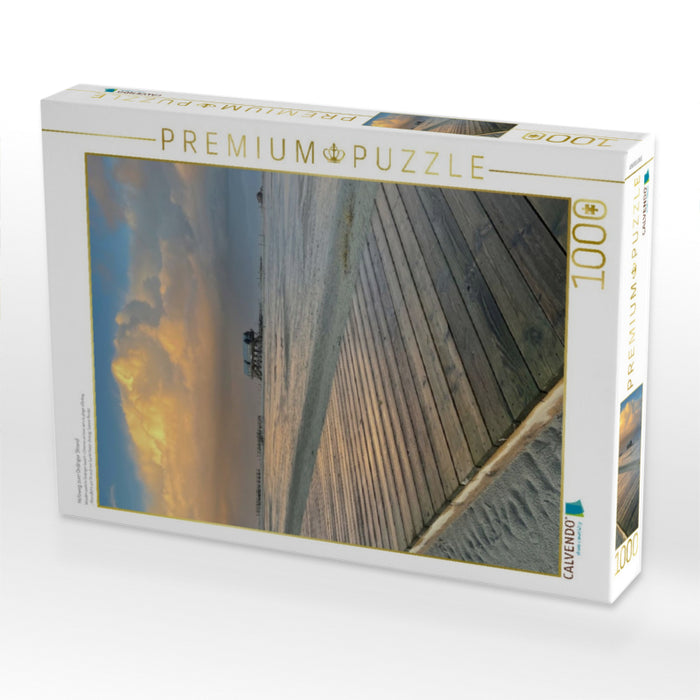 Holzweg zum Ordinger Strand - CALVENDO Foto-Puzzle'