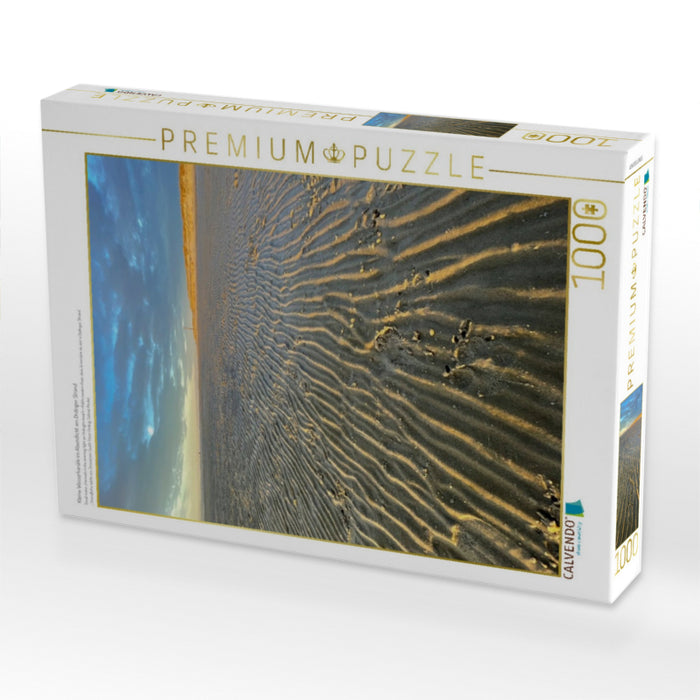 Kleine Wasserkanäle im Abendlicht am Ordinger Strand - CALVENDO Foto-Puzzle'